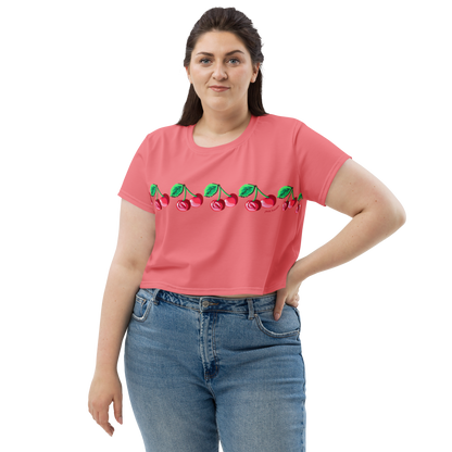 Cherry Vulva Crop Tee (pink)