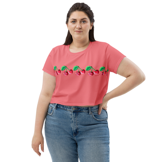 Cherry Vulva Crop Tee (pink)