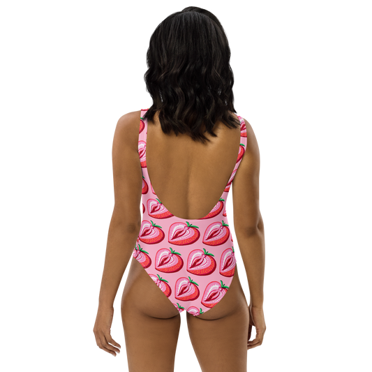 Strawberry Vulva- One-Piece Swimsuit (pink)