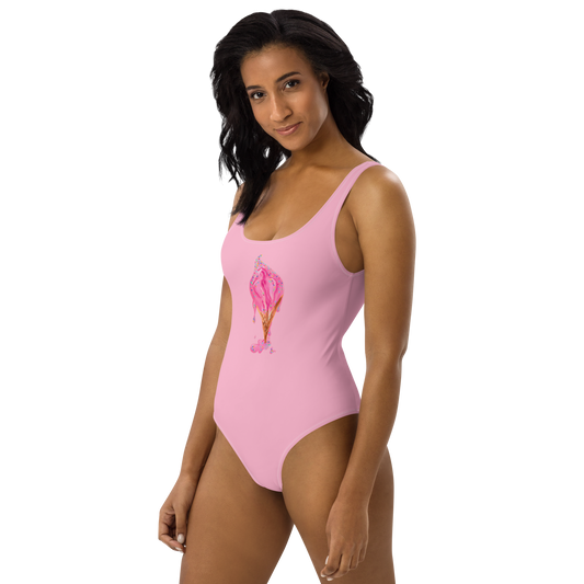 Ice Cream Vulva One-Piece Swimsuit