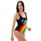 Anxious Shark Rainbow Pride Flag- One-Piece Swimsuit