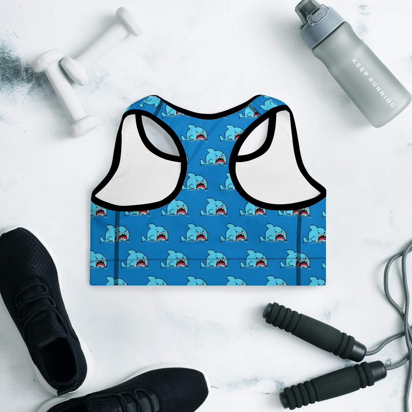 Anxious Shark Padded Sports Bra