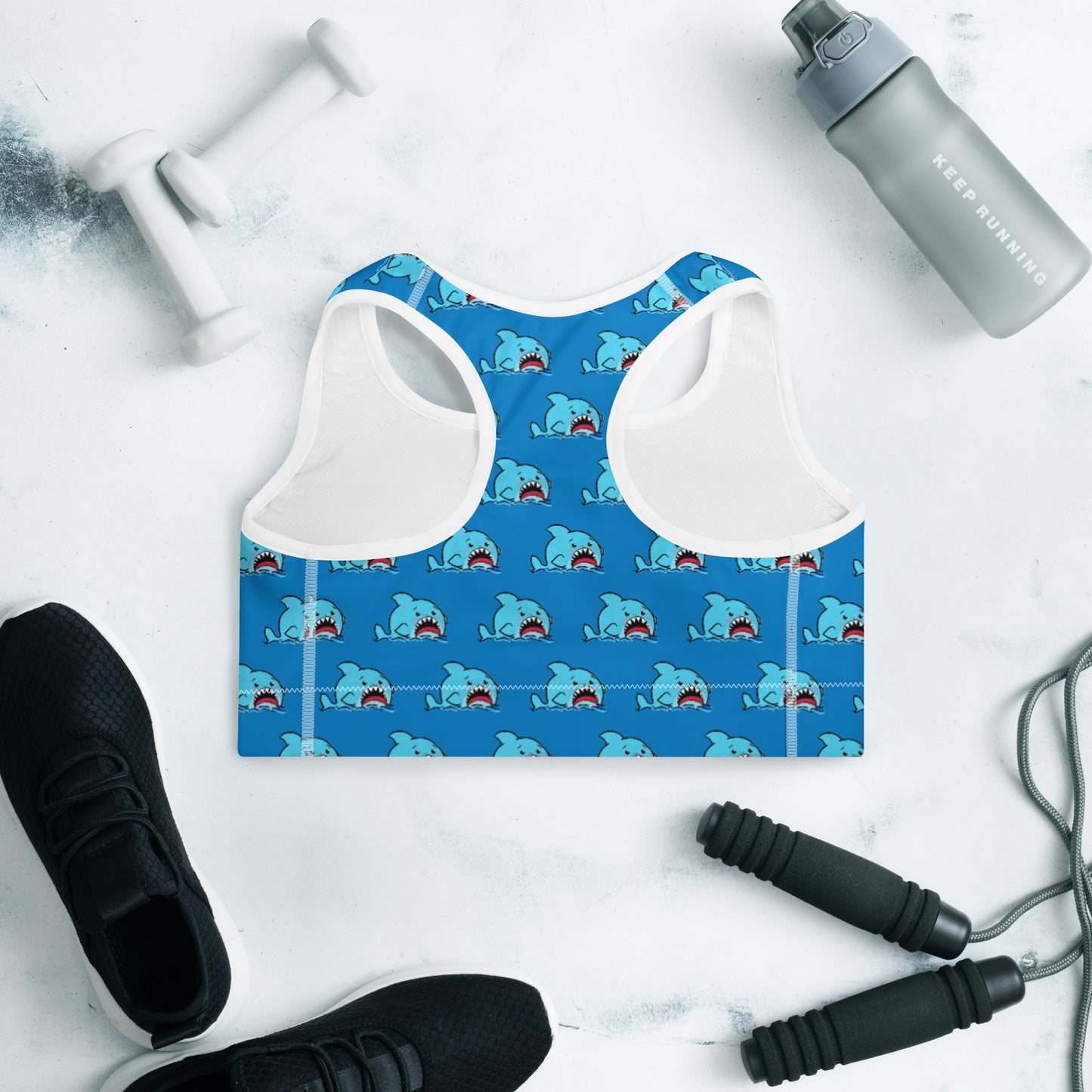 Anxious Shark Padded Sports Bra