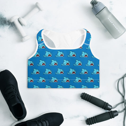 Anxious Shark Padded Sports Bra