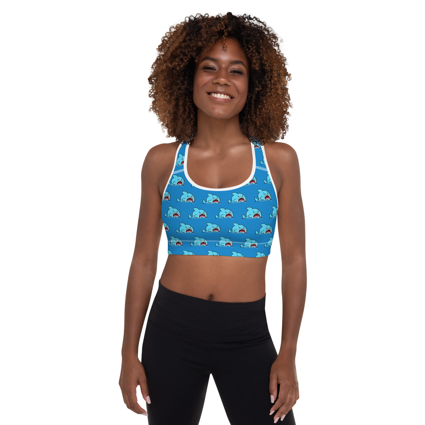 Anxious Shark Padded Sports Bra