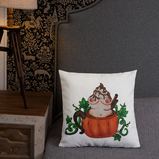 Pumpkin Spice and Everything Nice (white) - Premium Pillow and Pillowcase