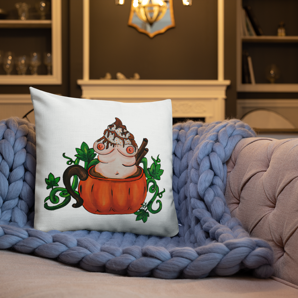 Pumpkin Spice and Everything Nice (white) - Premium Pillow and Pillowcase