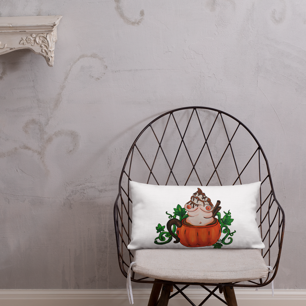 Pumpkin Spice and Everything Nice (white) - Premium Pillow and Pillowcase