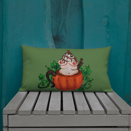 Pumpkin Spice and Everything Nice (green) - Premium Pillow and Pillowcase