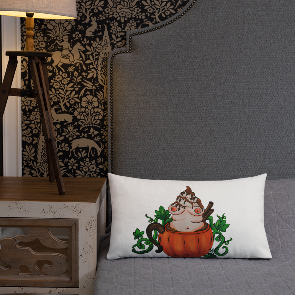Pumpkin Spice and Everything Nice (white) - Premium Pillow and Pillowcase