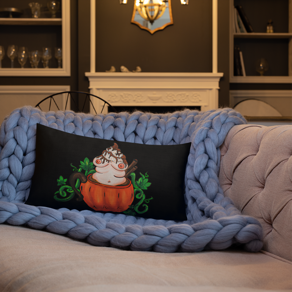 Pumpkin Spice and Everything Nice (black) - Premium Pillow and Pillowcase