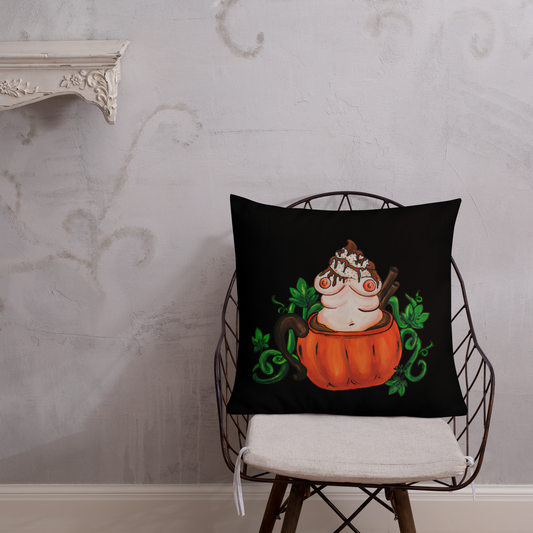 Pumpkin Spice and Everything Nice (black) - Premium Pillow and Pillowcase