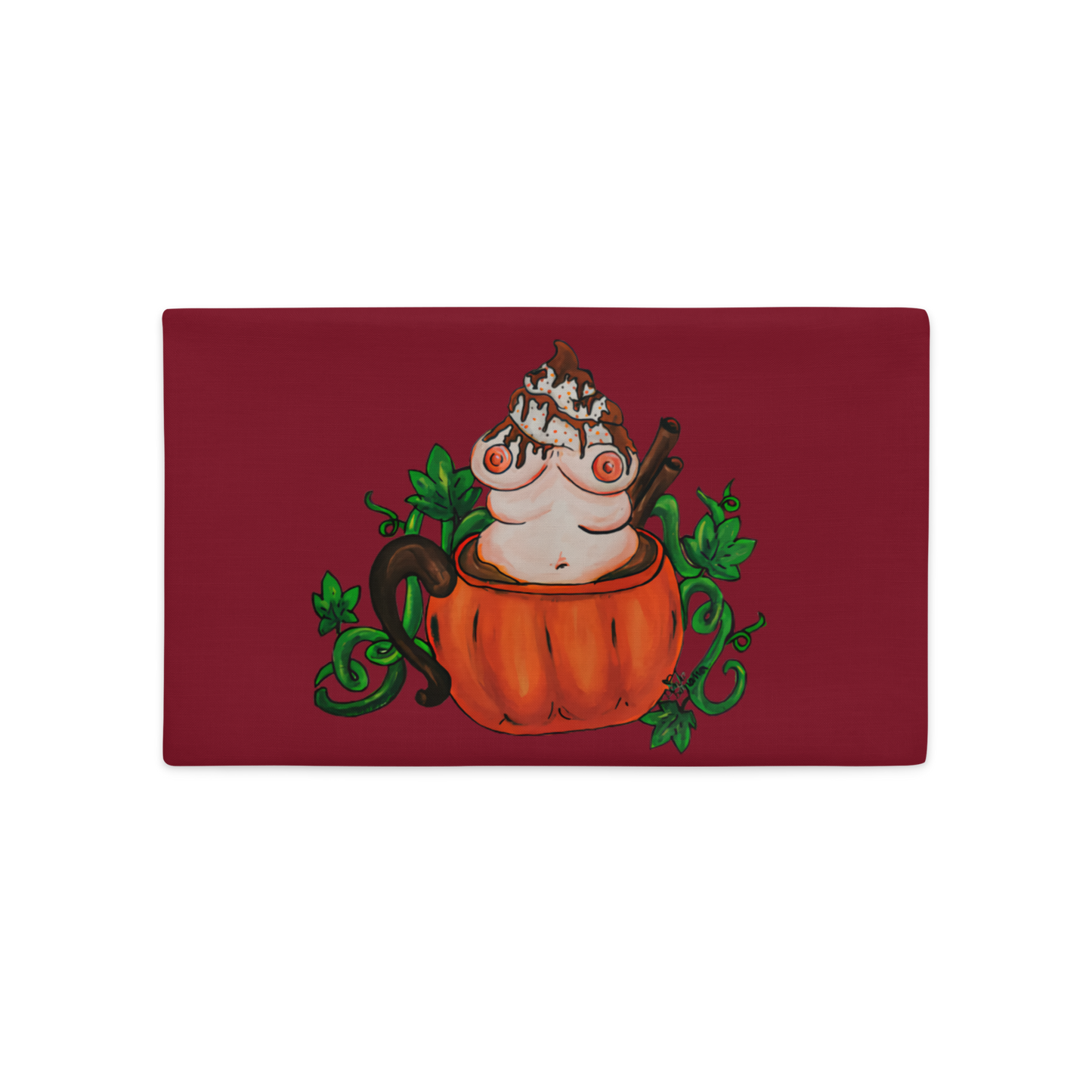 Pumpkin Spice and Everything Nice (burgundy) - Pillowcase