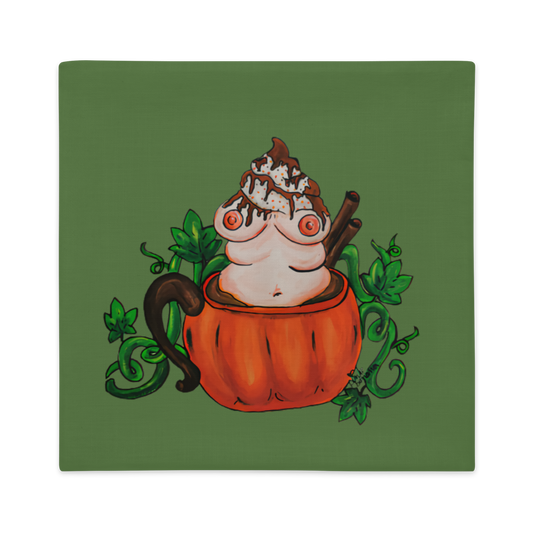 Pumpkin Spice and Everything Nice (green)- Pillowcase