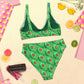 Avocado-Vulva high-waisted bikini (Light Green)