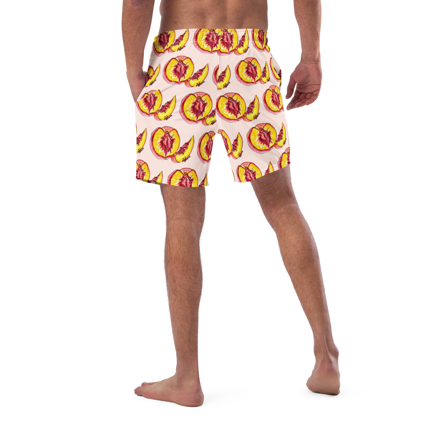 "The Perfect Peach" Peach Vulva, Men's swim trunks
