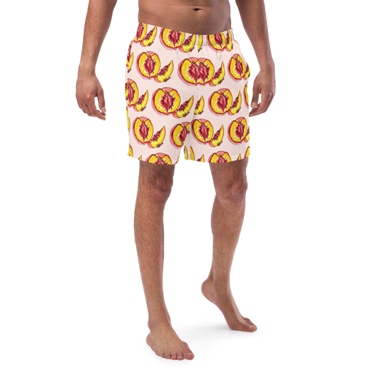 "The Perfect Peach" Peach Vulva, Men's swim trunks