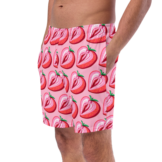 Strawberry Vulva- Men's swim trunks