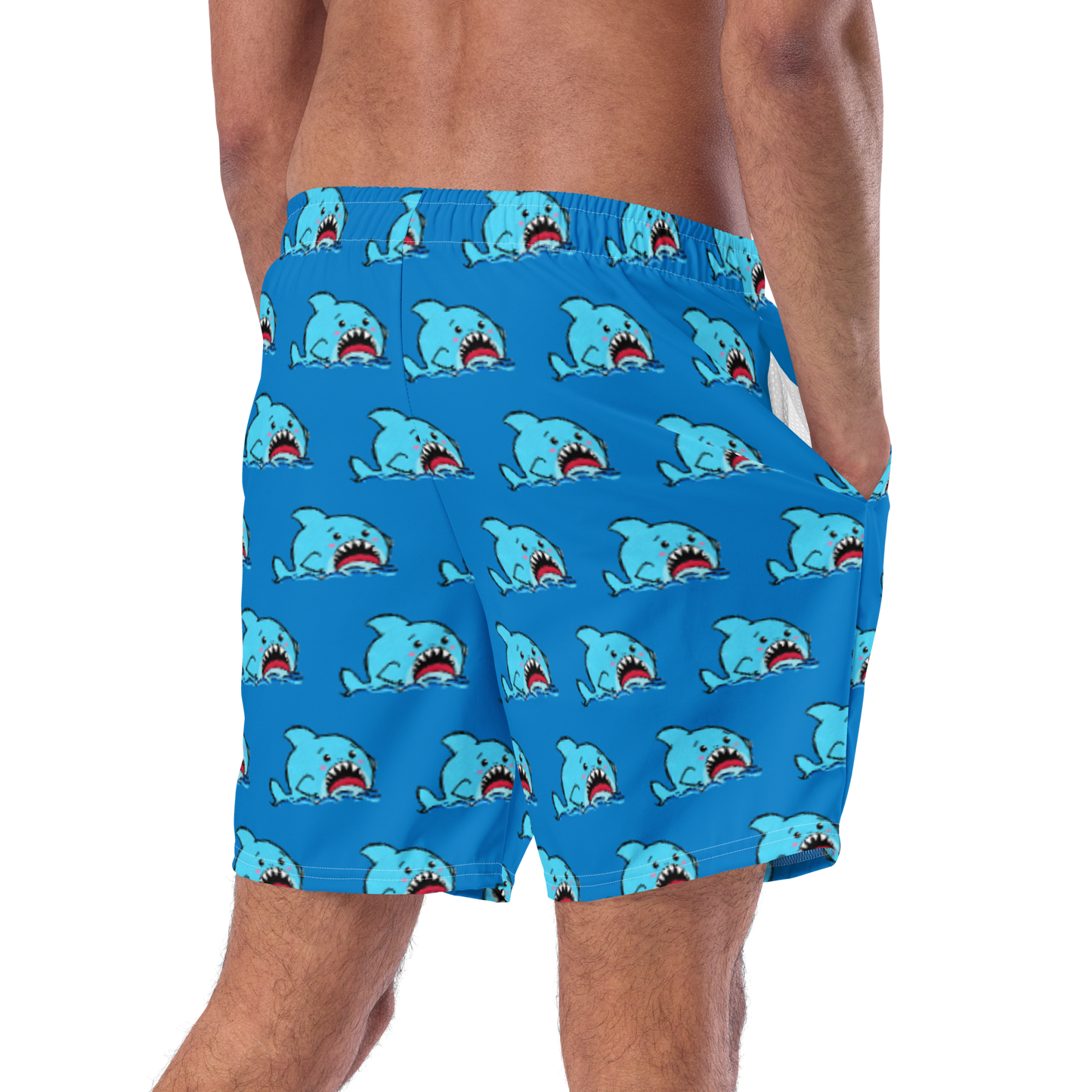 Anxious Shark- Swim trunks