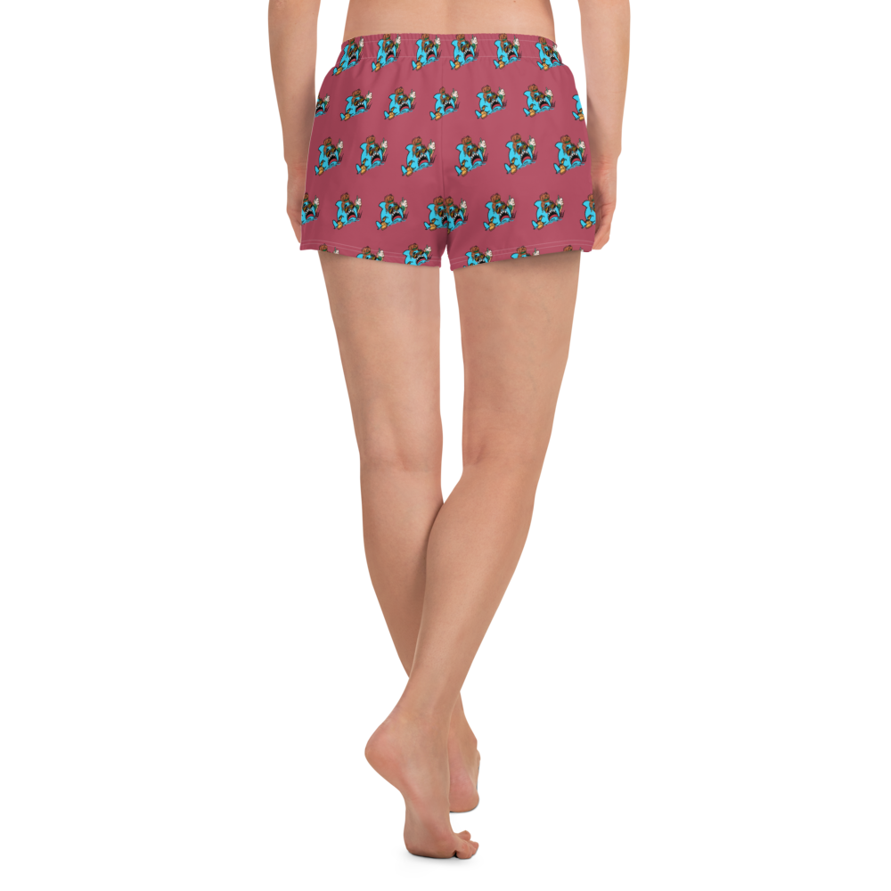 Basic Shark- Femme Athletic Short Shorts (Allover/pink)