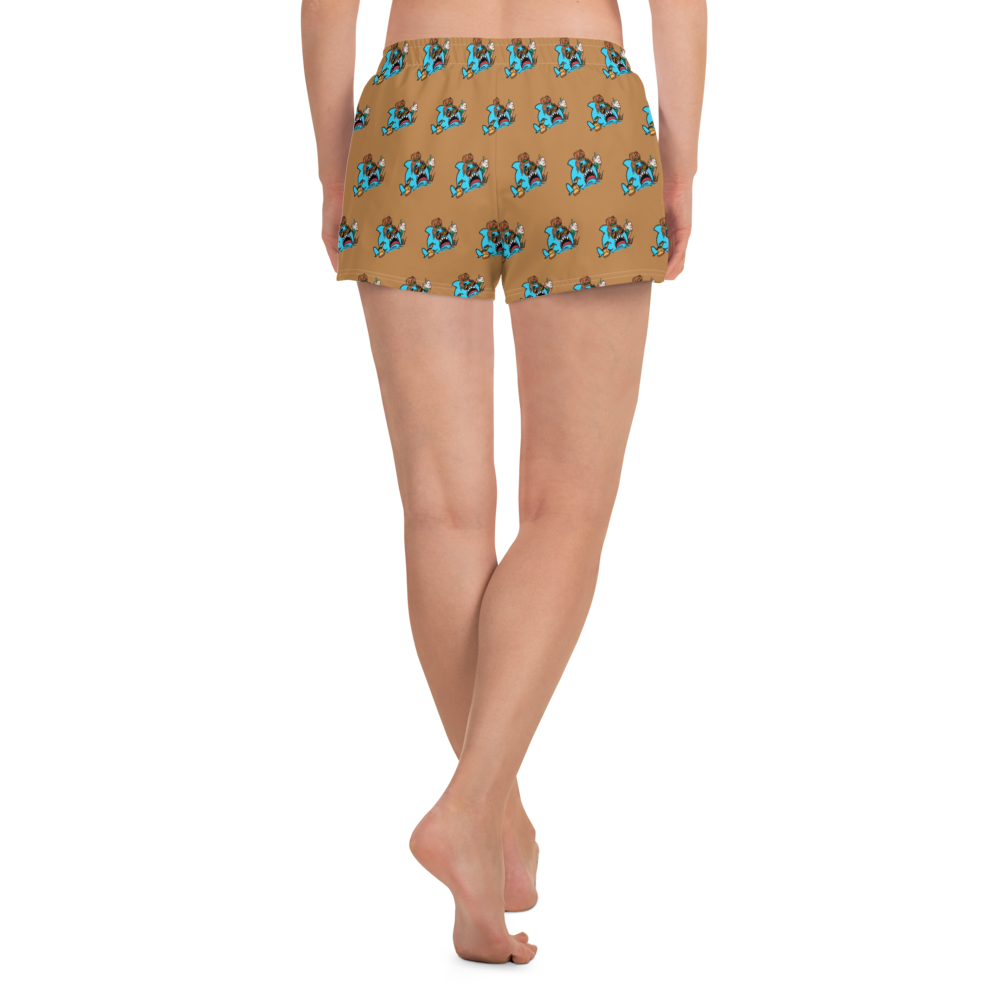 Basic Shark- Femme Athletic Short Shorts (Allover/beige)