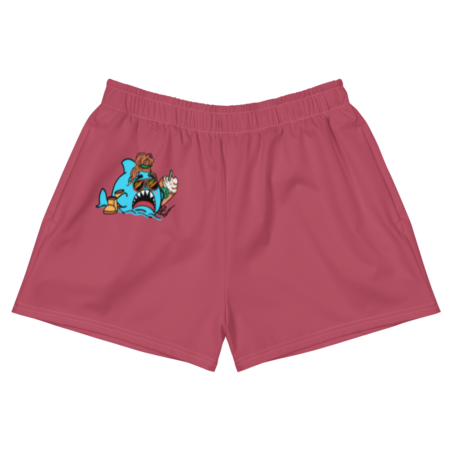 Basic Shark- Femme Athletic Short Shorts (pink)