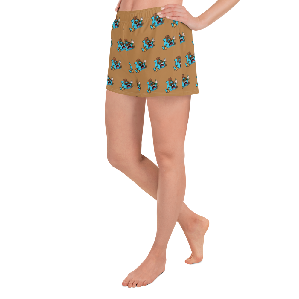 Basic Shark- Femme Athletic Short Shorts (Allover/beige)