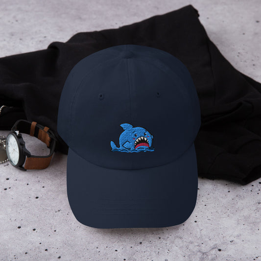 Anxious Shark, Embroidered Hat- Classic "Dad Hat" style, in multiple colours