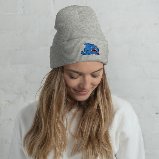 Anxious Shark Classic Cuffed Beanie