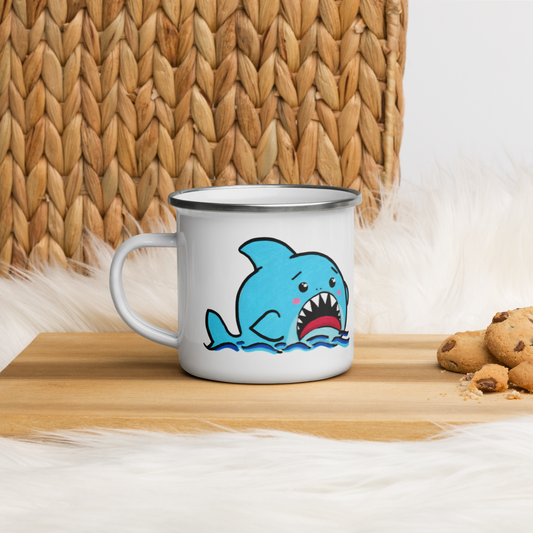Anxious Shark Enamel Mug (12oz)