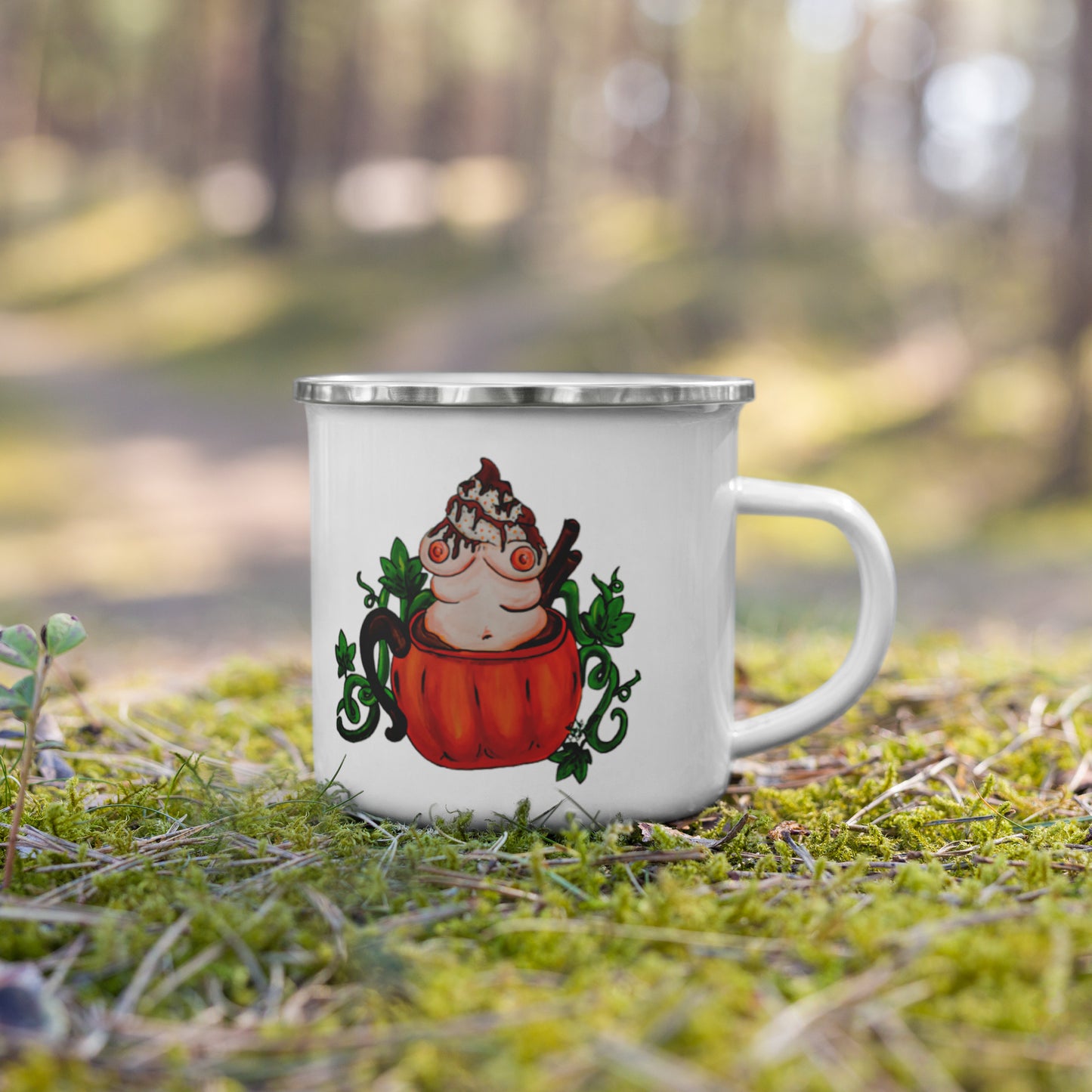 Pumpkin Spice and Everything Nice- Enamel Mug (12oz)