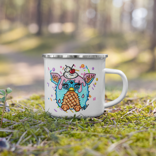 Ice cream Furby- Enamel Mug (12oz)