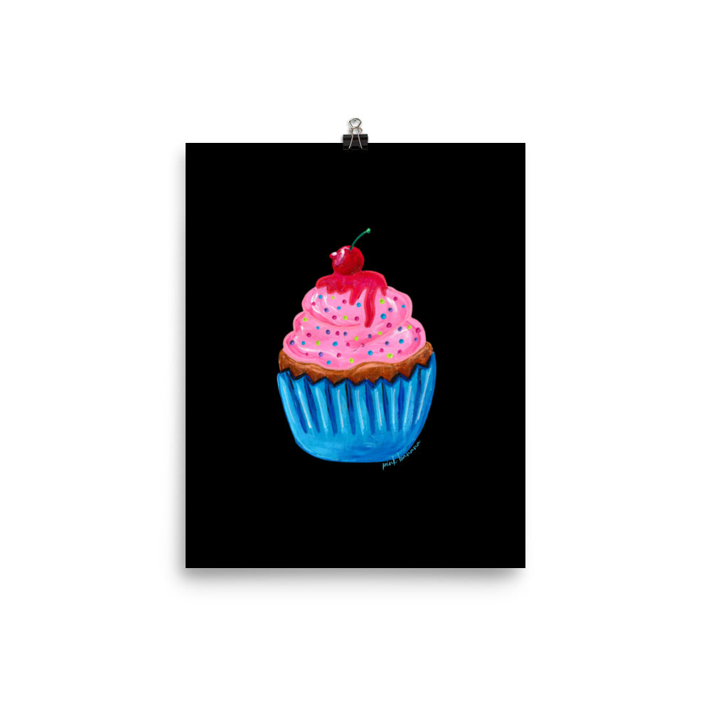"Sweet Cupcake" with Nipple-Cherry Art Print 8x10"