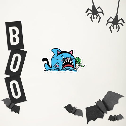 Halloween Sharks- Kitty Shark Sticker