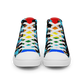 Anxious Shark Celebrates Pride (black) -Men’s high top canvas shoes