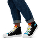 Anxious Shark Celebrates Pride- Men’s high top canvas shoes