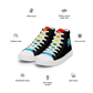 Anxious Shark Celebrates Pride- Men’s high top canvas shoes