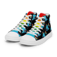 Anxious Shark Celebrates Pride (black) -Men’s high top canvas shoes