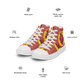 "The Perfect Peach" Peach Vulva- Men’s high top canvas shoes