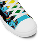 Anxious Shark Celebrates Pride (black) -Men’s high top canvas shoes