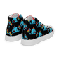Anxious Shark Celebrates Pride (black) -Men’s high top canvas shoes
