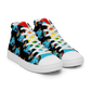 Anxious Shark Celebrates Pride (black) -Men’s high top canvas shoes