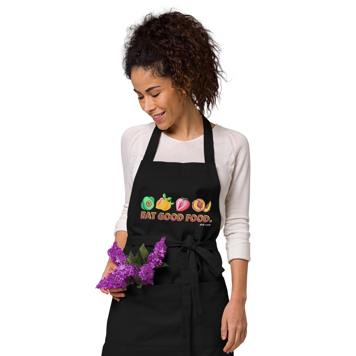 "Eat Good Food"- (NSFW) Organic cotton apron