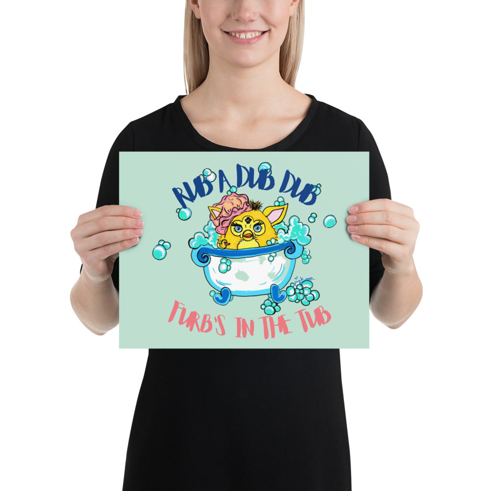 "Furb's In the Tub" Art Print