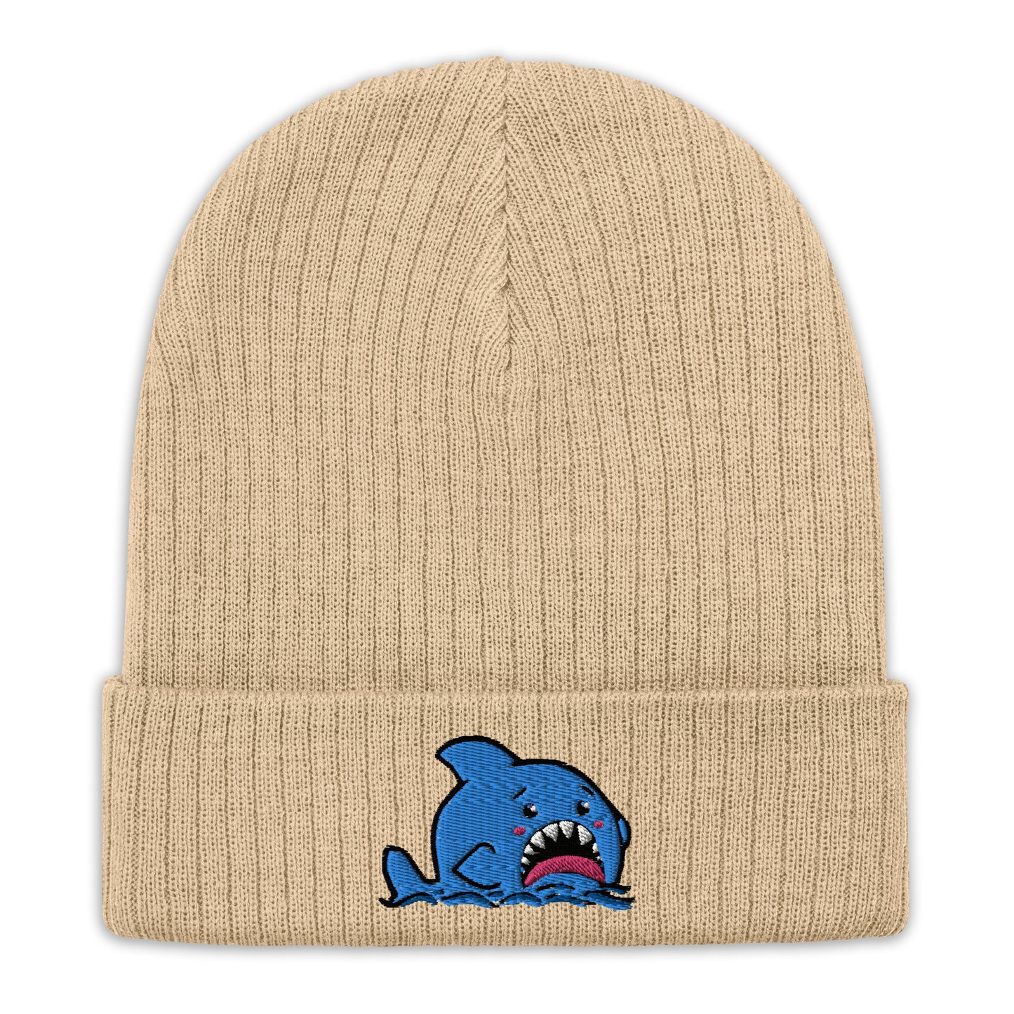 Anxious Shark Classic Ribbed knit beanie