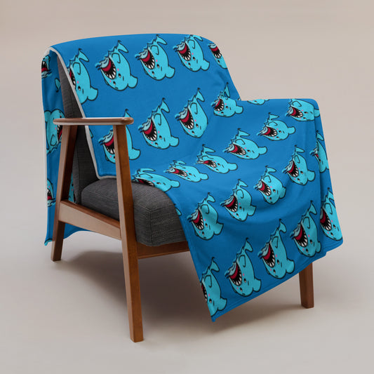 Anxious Shark- Classic Cozy Throw Blanket