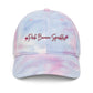 Pink Banana Sparkles- Embroidered Tie dye hat