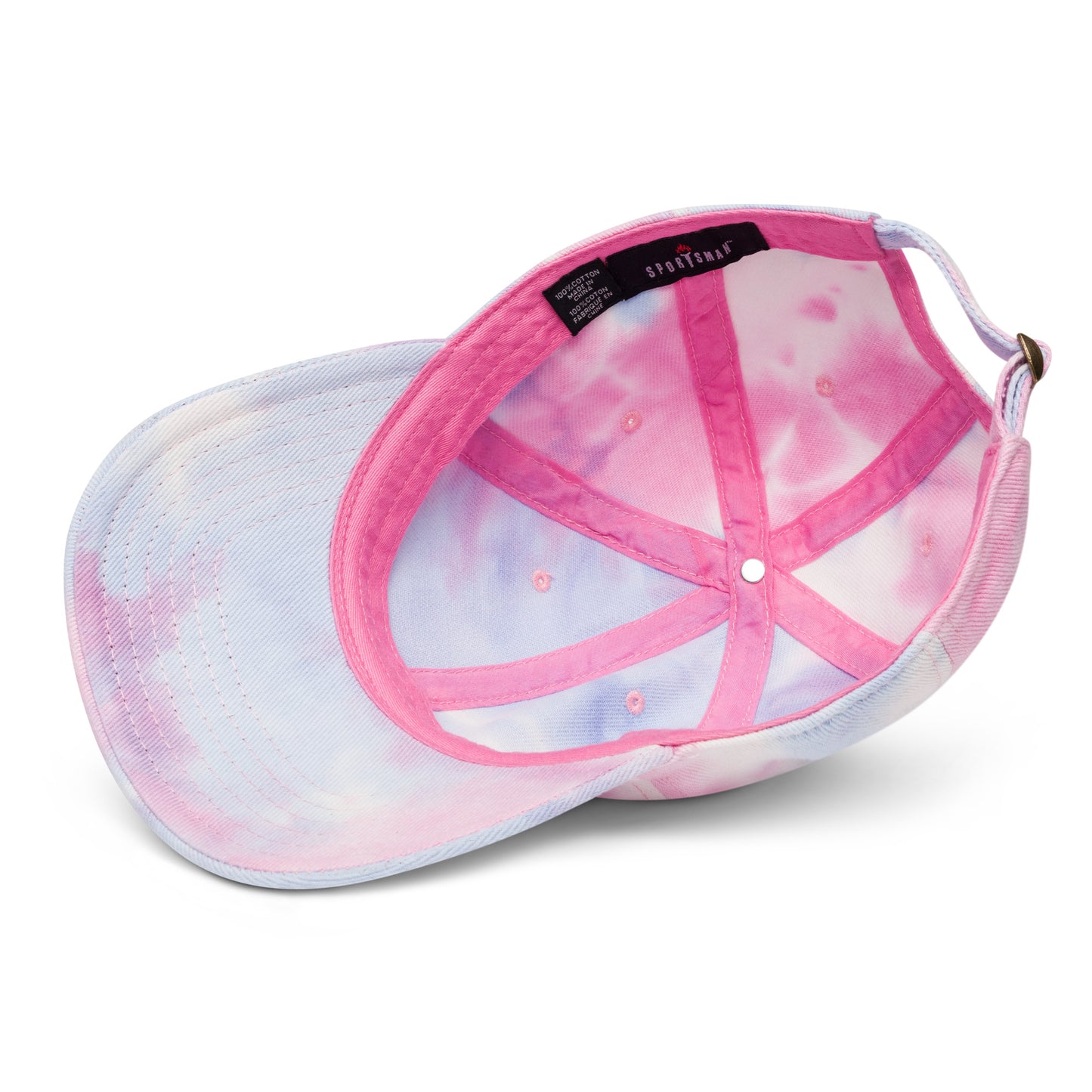 Pink Banana Sparkles- Embroidered Tie dye hat