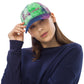 Pink Banana Sparkles- Embroidered Tie dye hat