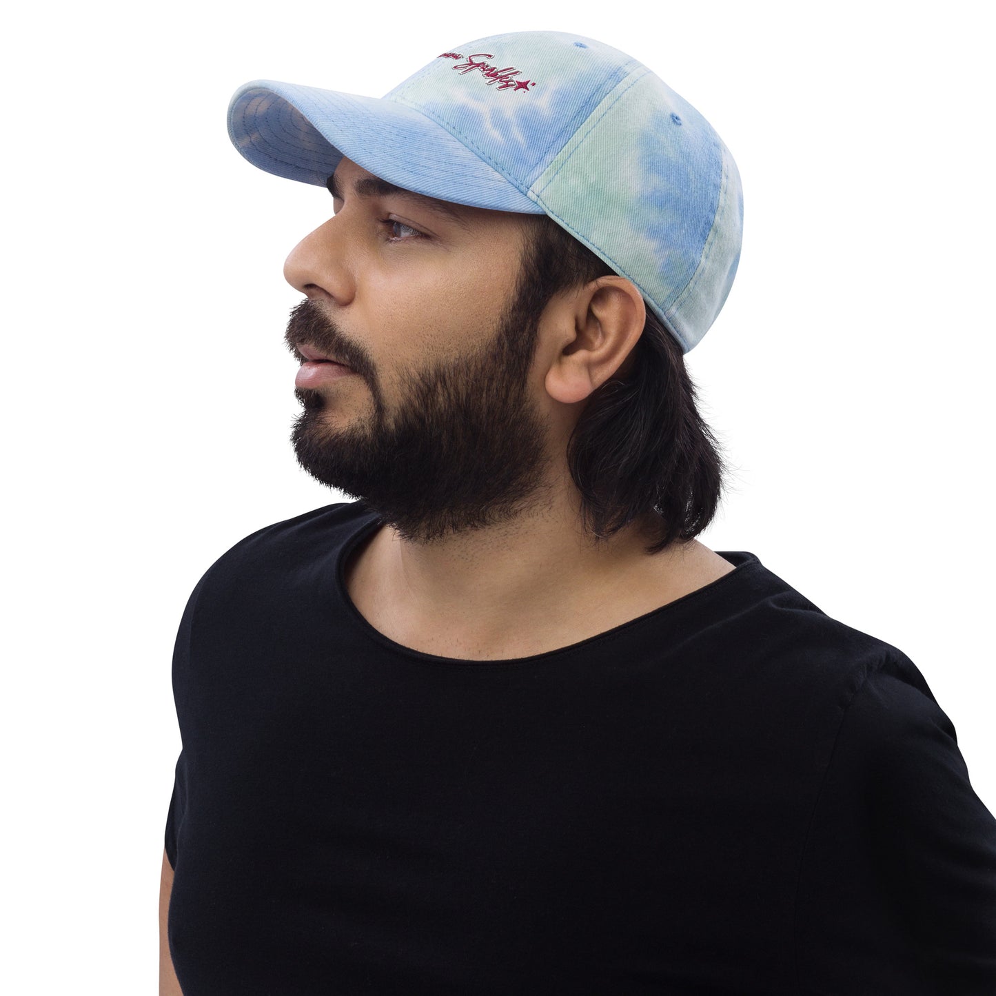 Pink Banana Sparkles- Embroidered Tie dye hat